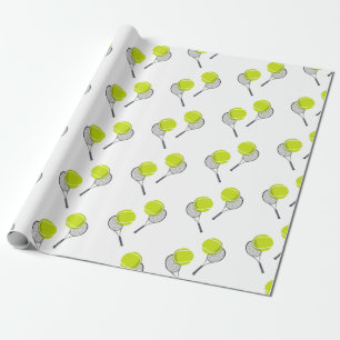 Tennis Boll & Racket Racquet Mönster Presentpapper