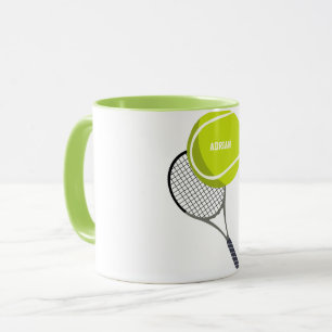 Tennis Boll & Racket Racquet Personlig Mugg