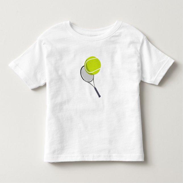 Tennis Boll & Racket Racquet T Shirt (Framsida)