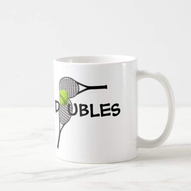 Tennis Boll Racquets Dubblas Game Coffee Mugg (Höger)