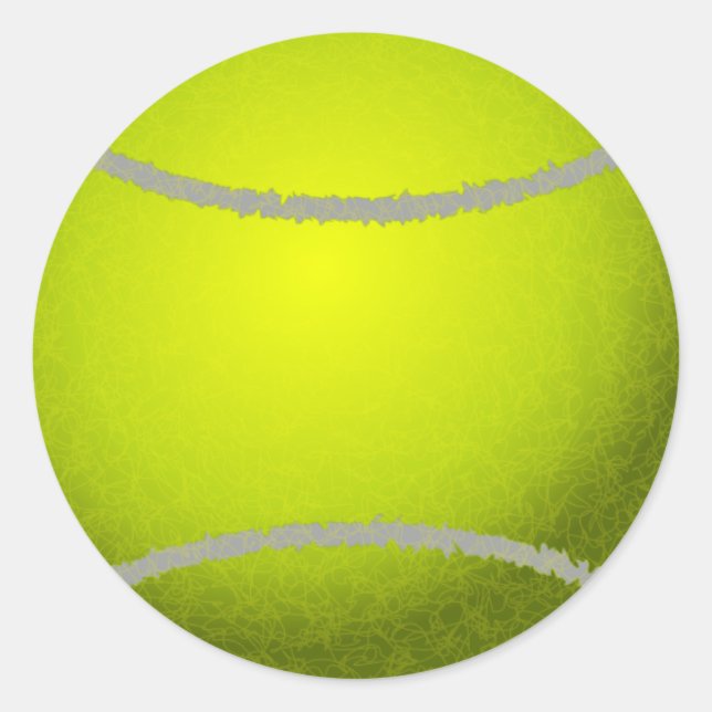 Tennis boll runt klistermärke (Framsida)