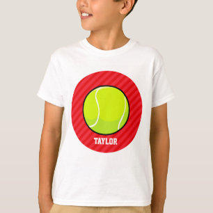 Tennis Boll; Scarlet Red Rand Tröja
