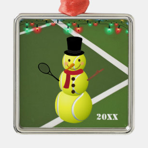 Tennis Boll Snögubbe jul Julgransprydnad Metall