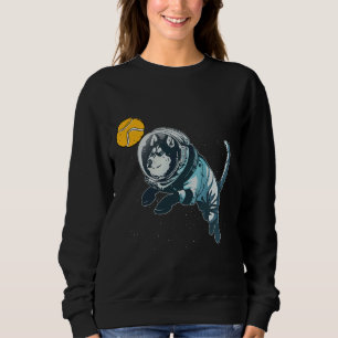 Tennis Boll Space Husky Varg Space Blue Hund Astro T Shirt