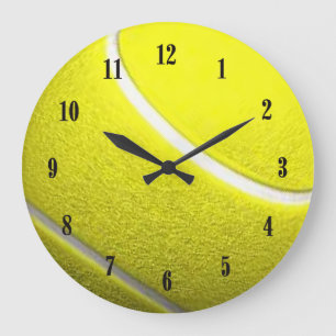 Tennis Boll Sport w Black Numbers Stor Klocka