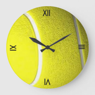 Tennis Boll Sport Wall Clock med romerska siffror Stor Klocka