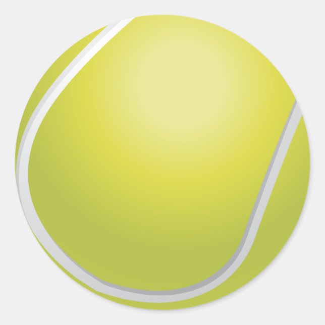 Tennis Boll Sticker Runt Klistermärke (Framsida)