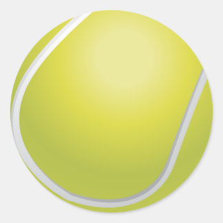 Tennis Boll Sticker Runt Klistermärke