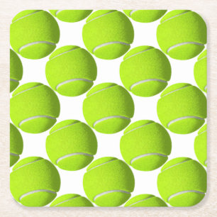 Tennis Boll Underlägg Papper Kvadrat