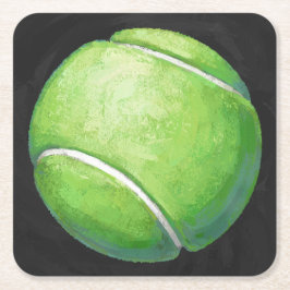 Tennis Boll Underlägg Papper Kvadrat