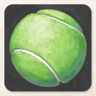 Tennis Boll Underlägg Papper Kvadrat