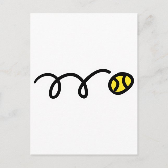 Tennis boll vykort (Framsida)