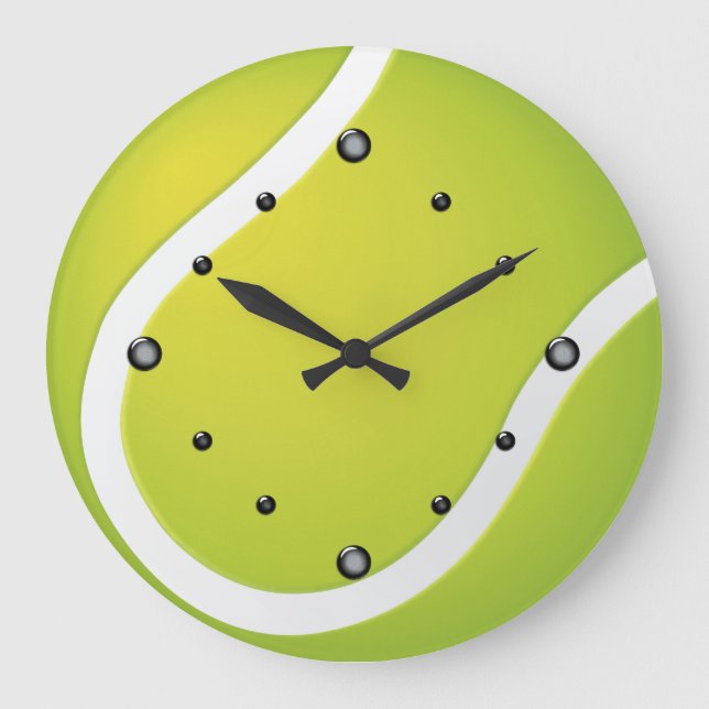 Tennis Boll Wall Clock Stor Klocka (Framsida)