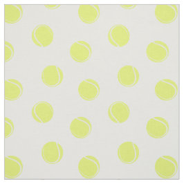 Tennis Bollar Mönster på White Tyg