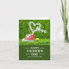 Tennis bollar och racket Lycklig Fars dag Helgkort