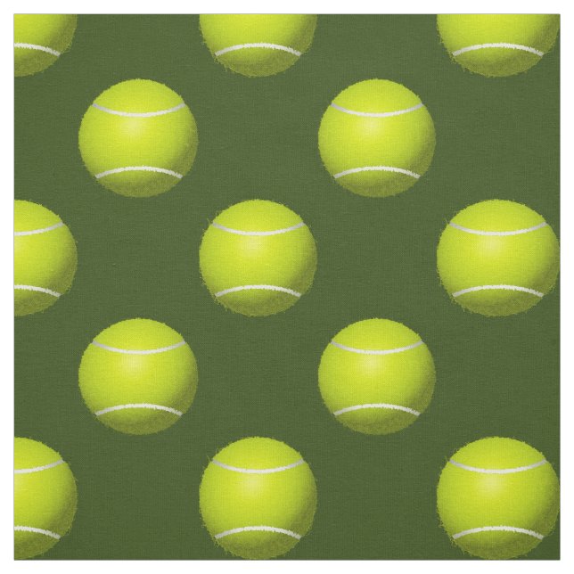 Tennis Bollar på väven grönt mönster Tyg (Provkarta)