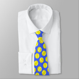 Tennis bollar racket sport gult och blue tie slips