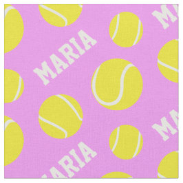 Tennis bollar rosa--flickor, eget namn, sport möns tyg