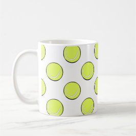 Tennis Bollar Seamless Mönster \ Kaffemugg