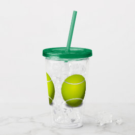 Tennis Bollar Sports Acrylic Tumbler Take Away Mugg