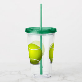 Tennis Bollar Sports Acrylic Tumbler Take Away Mugg