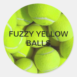 Tennis Bollar Sticker Runt Klistermärke