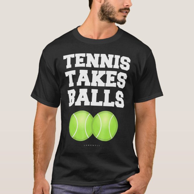 Tennis Bollar Tennis Gif T Shirt (Framsida)