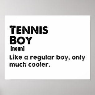 Tennis Boy Funny Definition Tennis Älskare Poster