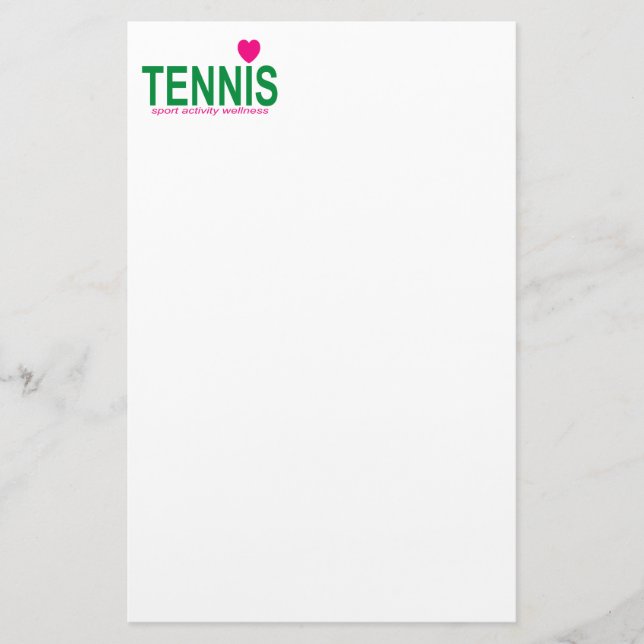 Tennis Brevpapper (Framsida)