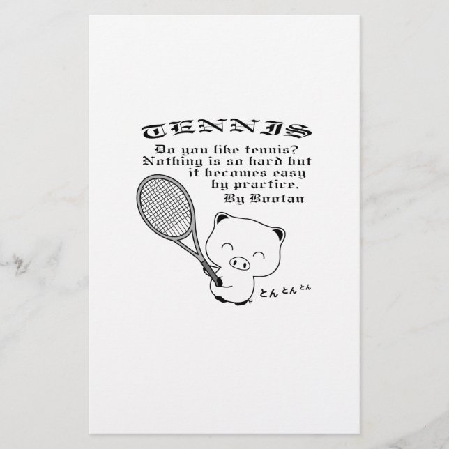 Tennis Brevpapper (Framsida)
