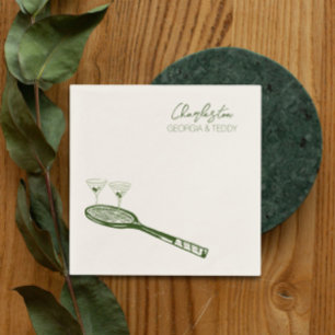Tennis Bröllop cocktail napkin Pappersservett