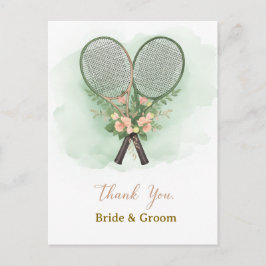 Tennis Bröllop Tackkort Vykort