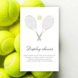 Tennis bröllopsdusch display dusch tilläggskort