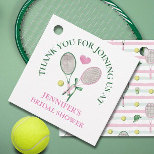 Tennis Bröllopsdusch Tack För Minnestecken Gåvor Etiketter