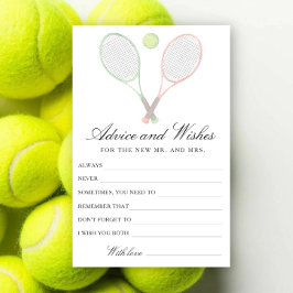Tennis Bröllopsfest Tips och Önskningar Brevpapper