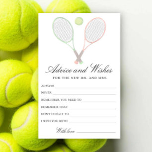 Tennis Bröllopsfest Tips och Önskningar Brevpapper