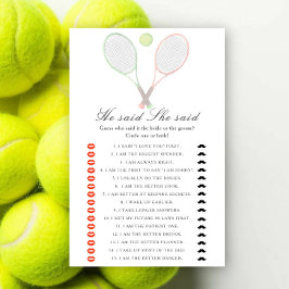 Tennis brud shower - Han sa hon sa spel
