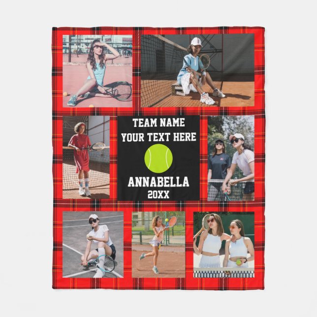 Tennis Buffalo Photo collage Fleecefilt (Framsidan)
