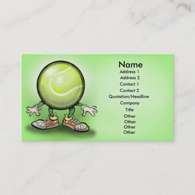 Tennis Card Visitkort (Framsida)