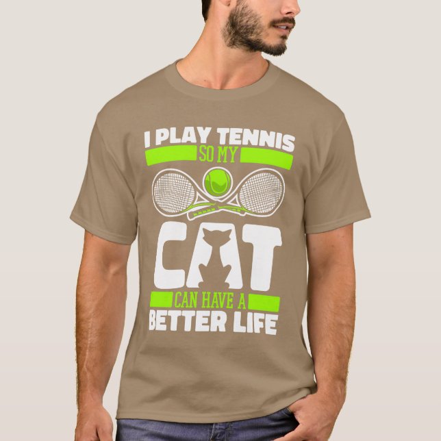 Tennis Cat-vänner T Shirt (Framsida)