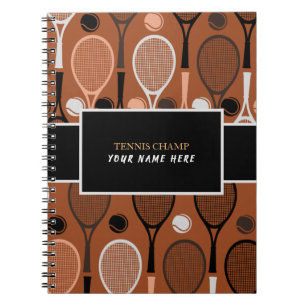 Tennis Champ Din Player Namn Funny Personlig Anteckningsbok