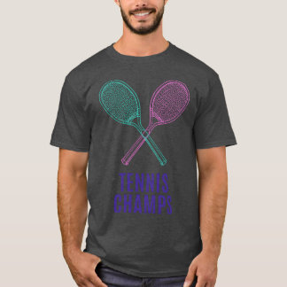 Tennis Champs Pink Blue Sports Rackets gift friend T Shirt
