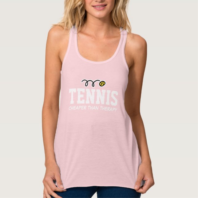 Tennis Cheaper Sen Therapy Women's black tanktop Linne Med Racerback (Framsida)