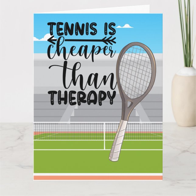 Tennis Cheaper than Therapy for Tennis Player Kort (Framsida)