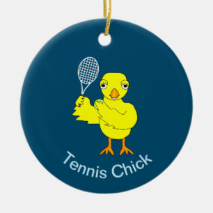 Tennis Chick Julgransprydnad Keramik