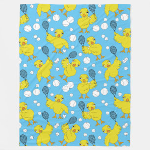 Tennis Chick Mönster Fleece Blanket