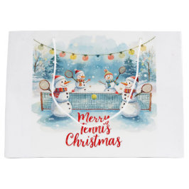 Tennis Christmas  Festive Snowman 
