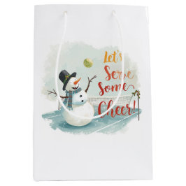 Tennis Christmas  Festive Snowman 