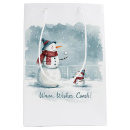 Tennis Christmas  Festive Snowman 