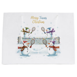 Tennis Christmas  Festive Snowman 
